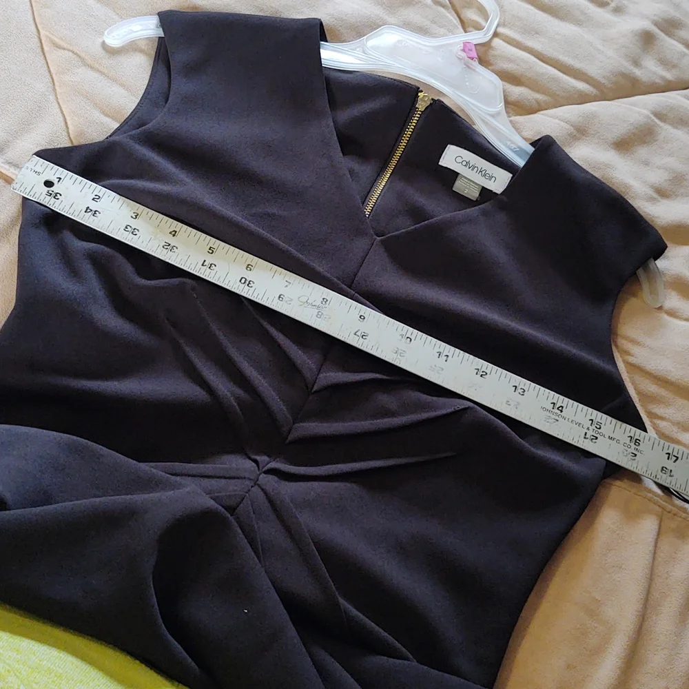 Calvin Klein Fit & Flare Sheath Dress Black 2 - Picture 11 of 15